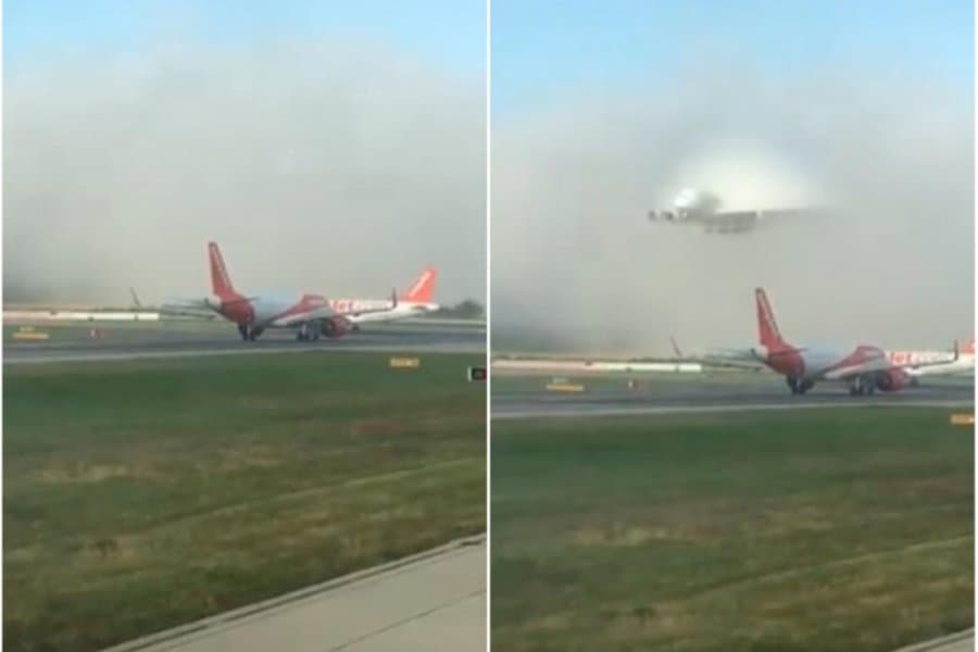 Skena që habiti të gjithë, aeroplani shfaqet nga askundi në pistë (VIDEO)
