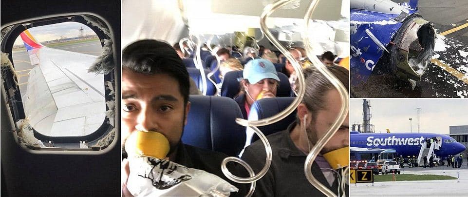 Panik në avion, shpërthen motori, pasagjerja gati për të rënë nga dritarja (VIDEO+FOTO)