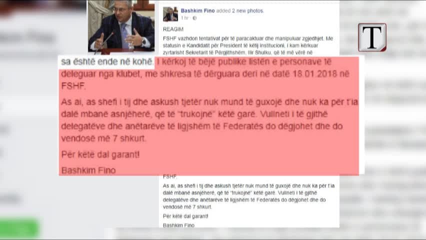 Akuza e Bashkim Finos: FSHF po tenton të manipulojë zgjedhjet (VIDEO)
