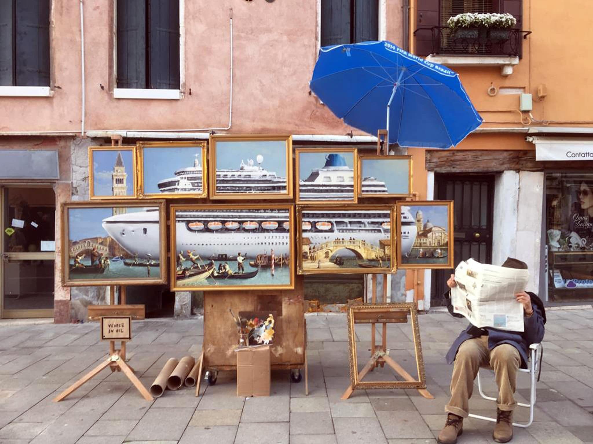 Bansky provokon Bienalen e Venecias (FOTO)