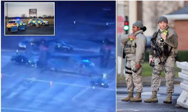 Futet me forcë në bazën ajrore amerikane në Britani, arrestohet një person (VIDEO)