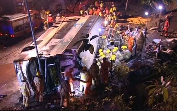 18 të vdekur e 50 të plagosur nga përplasja e autobusit