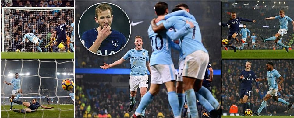 City i Guardiolës shkatërron Tottenhamin dhe shkëputet i vetëm në krye të tabelës