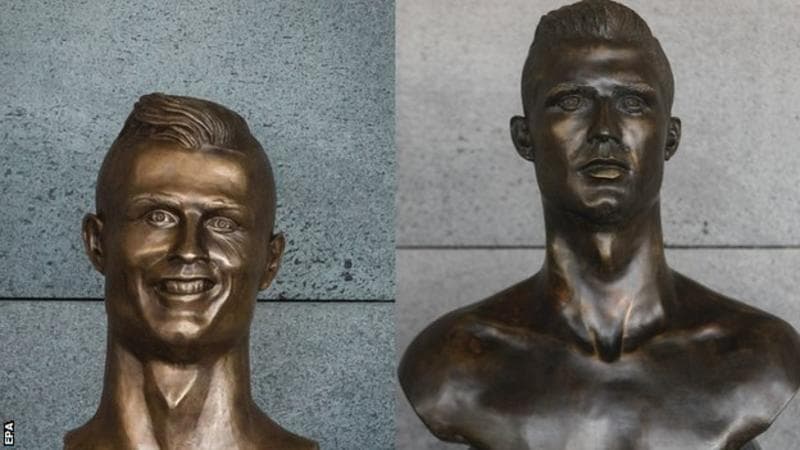 Pas talljeve në media dhe rrjetet sociale, zëvendësohet statuja e Ronaldos në aeroportin e Madeira (FOTO) 