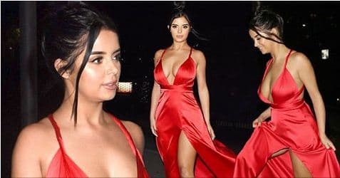 Demi Rose tregon më shumë seç duhet me këtë fustan të kuq (FOTO)