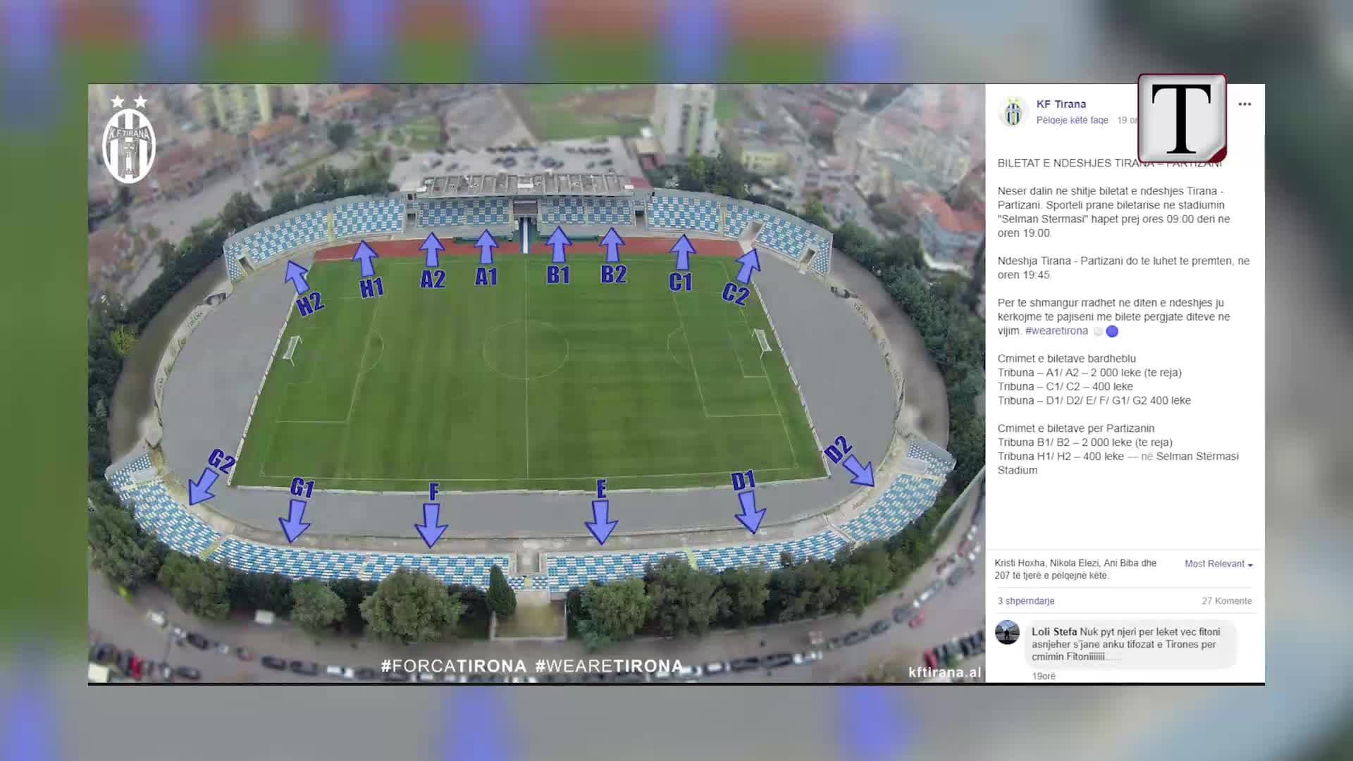 Çmime të kripura biletash për derbin e kryeqytetit (VIDEO)