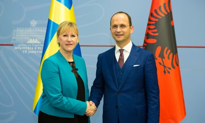 Bushati-Wallström: Suedia mbështet Shqiperinë në proçesin e integrimit
