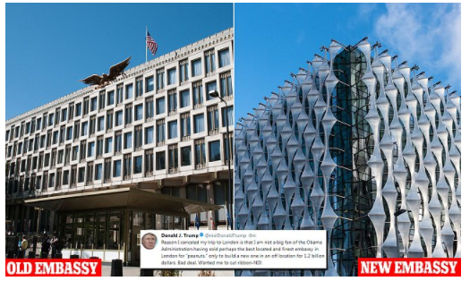 Ambasada e re /Donald Trump anulon vizitën në Londër, akuza administratës Obama