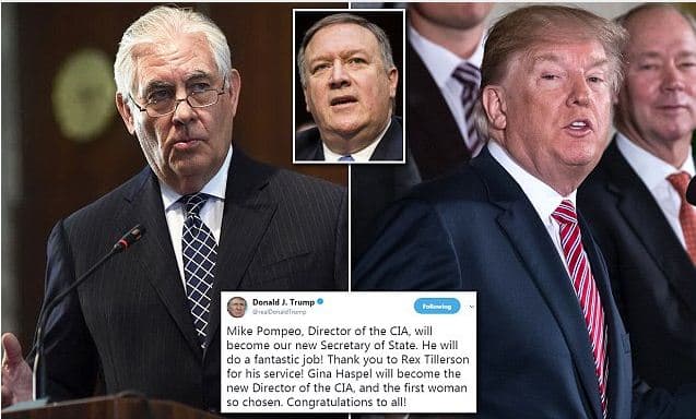 Pas Tillerson, Trump shkarkon edhe zëvendësin e tij, Mike Pompeo sekretari Shtetit, në krye të CIA-s një grua (VIDEO)