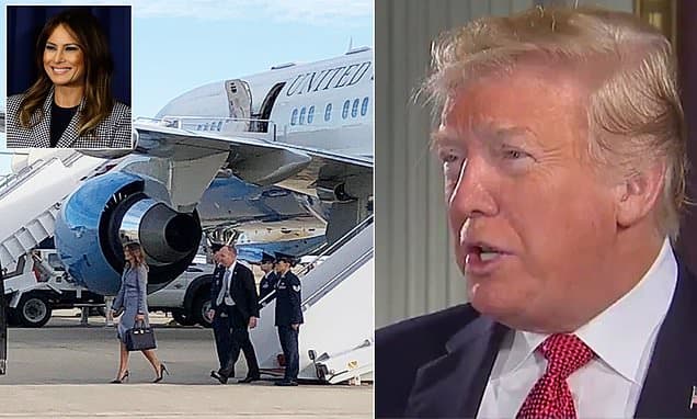 Panik në ajër, kabina e avionit me të cilin udhëtonte Melania Trump, mbushet me tym dhe bën ulje të detyruar (VIDEO)