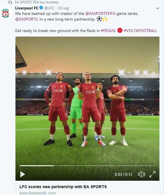 Liverpool ekskluzivisht në FIFA 2020, lajmërohet partnershipi me EA Sports