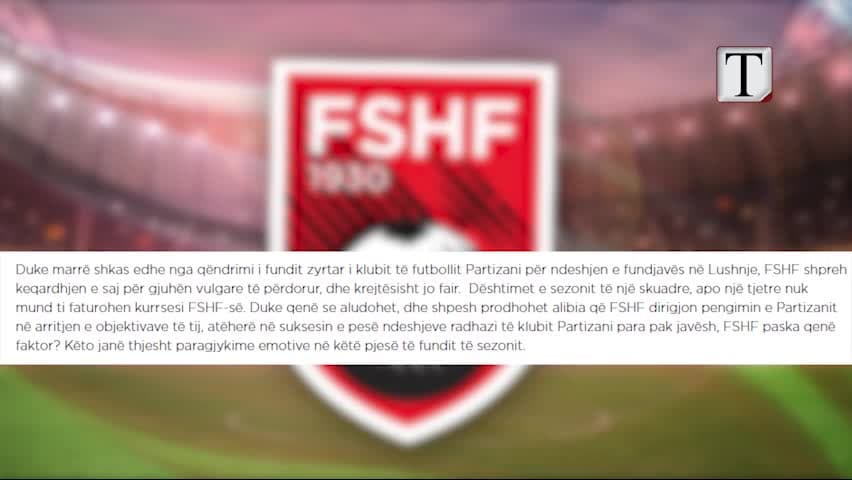 FSHF mbron arbitrat, Partizani i quajti kamikazë (VIDEO)