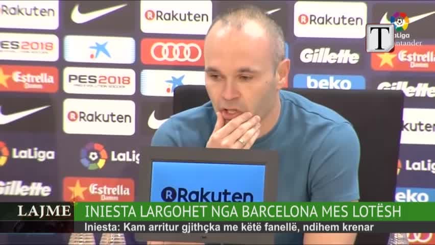Iniesta largohet nga Barcelona mes lotësh (VIDEO)