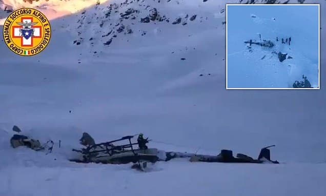 Avioni dhe helikopteri përplasen në alpet italiane, pesë të vdekur dhe dy të plagosur