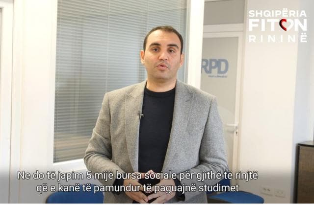   Këlliçi: Do të japim pesë mijë bursa sociale për të rinjtë që nuk paguajnë dot studimet