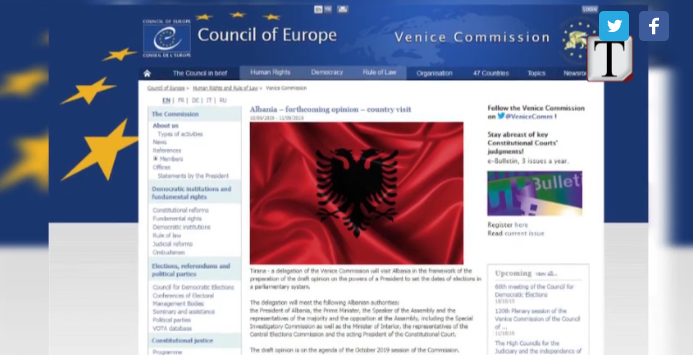Komisioni i Venecias, të hënën në Tiranë (VIDEO)