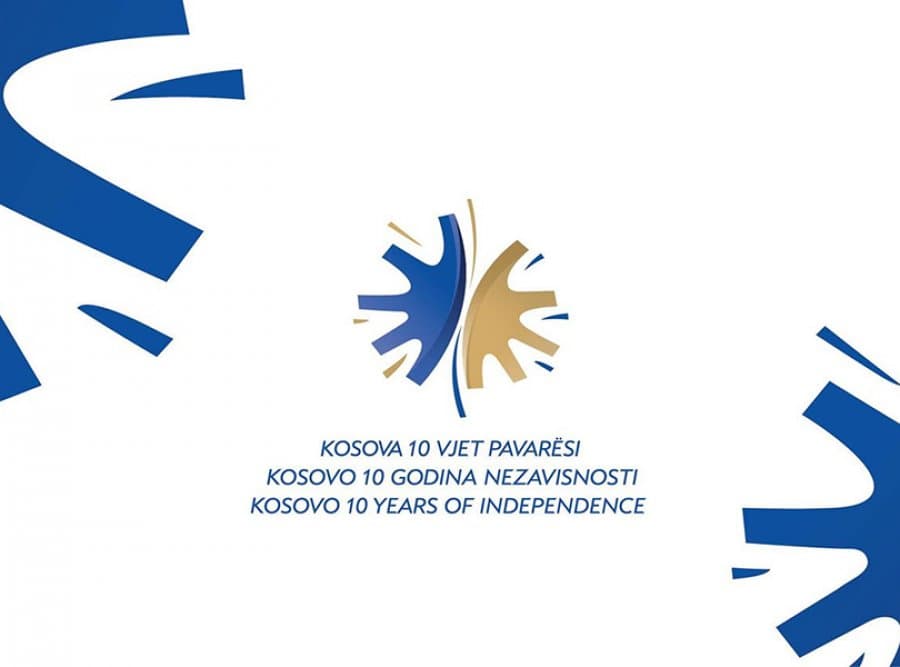 Logoja e 10-vjetorit të pavarësisë së Kosovës, e kopjuar 