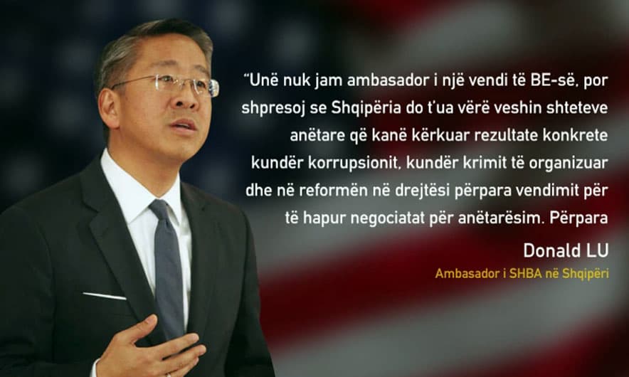Negociatat me BE, reagon ambasadori Lu: Është koha për të festuar, por edhe për të punuar më shumë