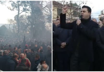 "Rama ik", opozita proteston para Parlamentit, Basha: Koha e Ramës ka marrë fund. Kryemadhi: Do jemi këtu sa herë të mblidhet “seanca e krimit”