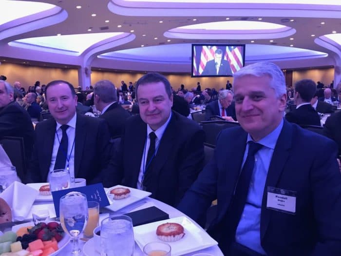 Majko takon Ivica Daçiç dhe këshilltarin amerikan për Sigurinë në Uashington