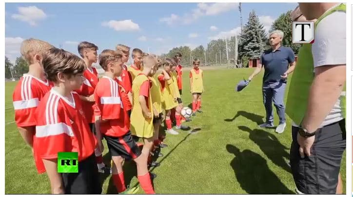 Murinjo, leksione futbollistëve të vegjël në Rusi (VIDEO)