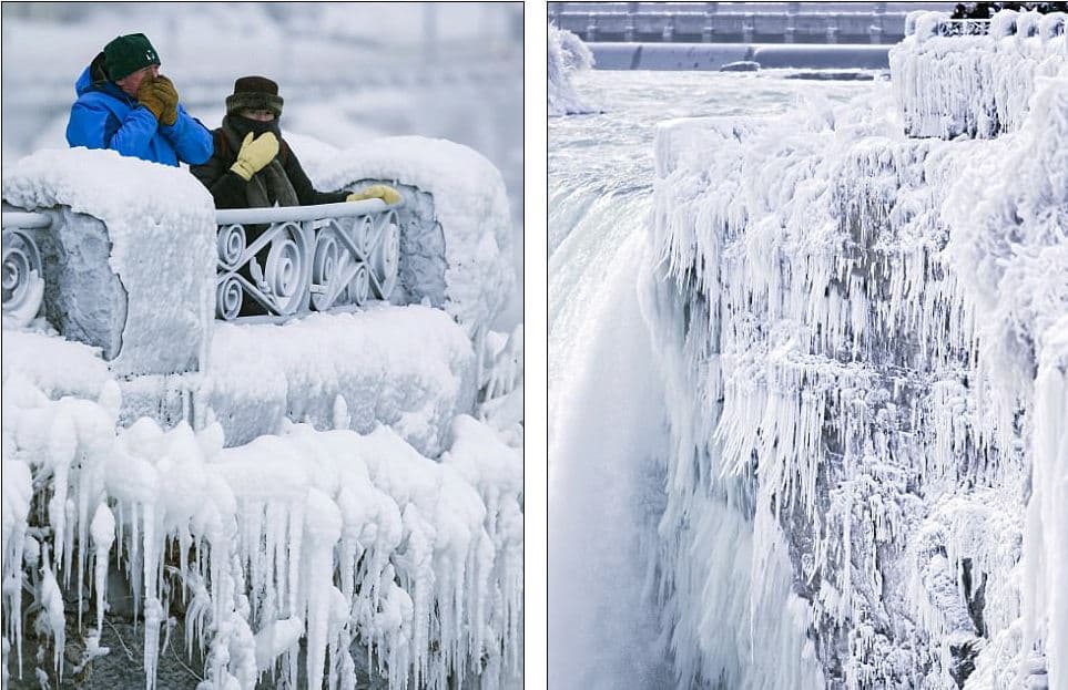 Pamjet e ujvarës së Niagarës e ngrirë komplet është fantastike (VIDEO+FOTO)
