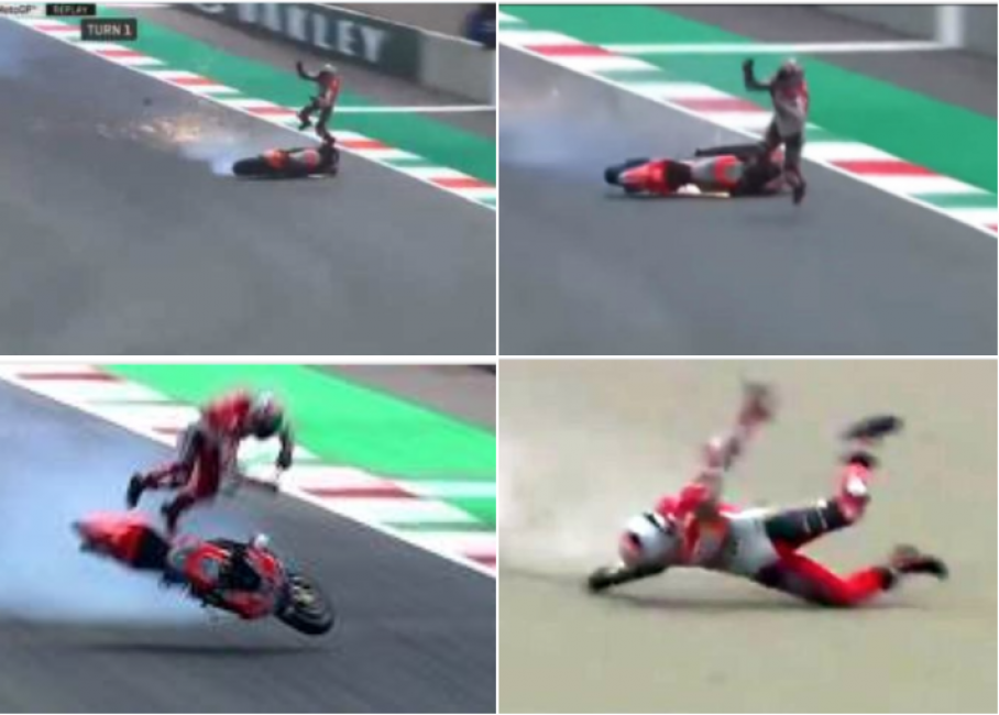 MotoGP, piloti italian pëson një aksident të frikshëm (VIDEO)