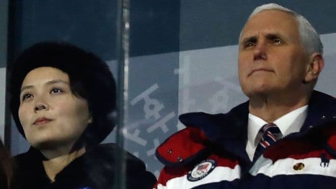 "Pyeongchang 2018" /Mike Pence refuzon të takojë motrën e diktatorit Kim Jong-un, largohet nga darka