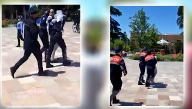 Shpërndahet protesta në Tiranë, policia shoqëron qytetarët