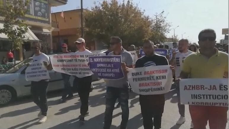 Mungesë tregu për të shitur prodhimet, fermerët e Myzeqesë ngrihen sërish në protestë