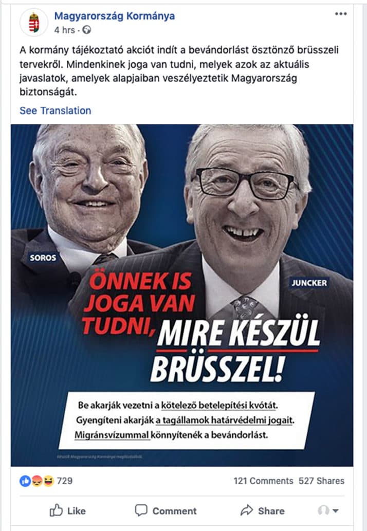Fushata/ Orban vë në shënjestër Sorosin dhe Juncker-in