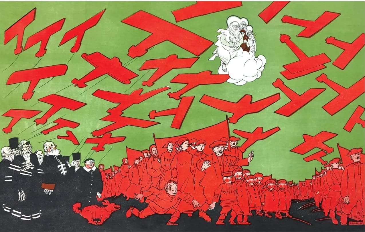 “Nuk ka Zot”, propaganda ateiste sovjetike në foto