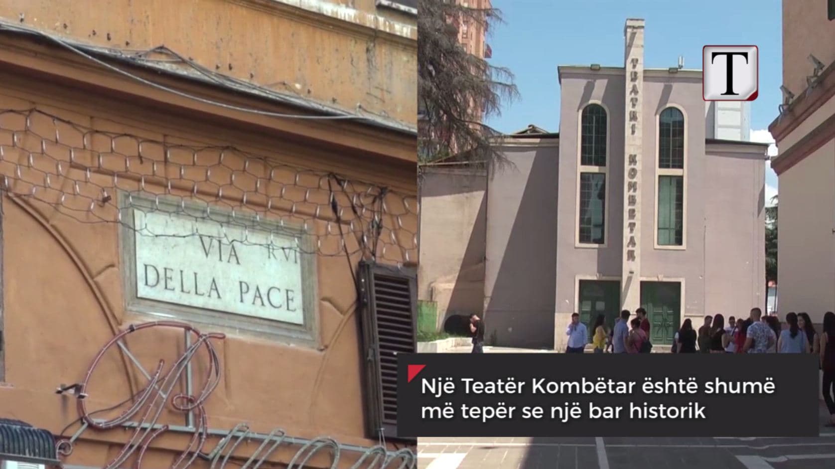  Kur zhbëhet një pjesë e trashëgimisë historike/ Ngjashmëritë dhe kontrasti mes një bari në Romë dhe Teatrit Kombëtar (VIDEO)