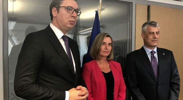 Mogherini i bën bashkë Thaçin me Vuçiç në Samitin e Sofjes