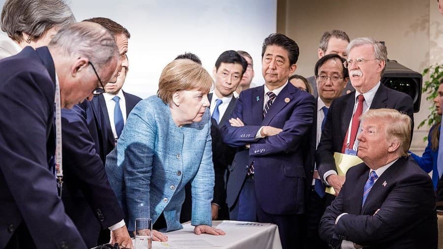 FOTOLAJM/ Trump kundër botës në G7