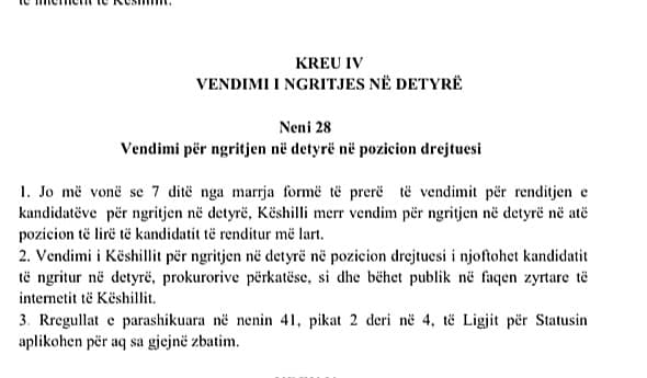 Vendimi i Qeverisë, Klosi: Njihen vitet e punës para janarit të 1994