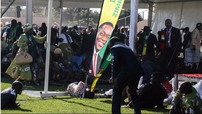 41 persona plagosen pas sulmit me bomb ndaj presidentit në Zimbabe, Mnangagwa: Zgjedhjet do mbahen ne korrik