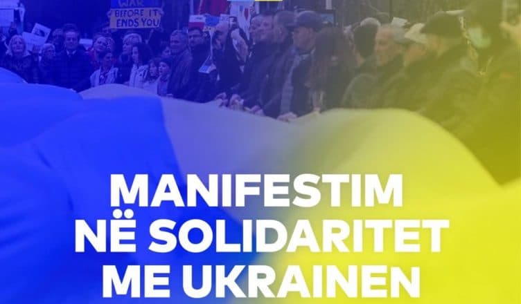Sot manifestim në mbështetje të Ukrainës, kufizohet qarkullimi i mjeteve në disa rrugë të Tiranës