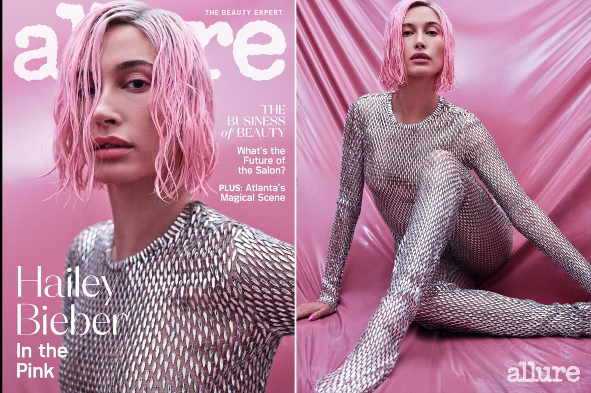 Hailey Baldwin lyen flokët rozë për kopertinën e re të “Allure” (FOTO)