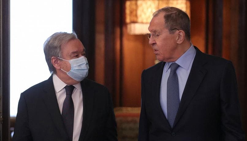 Guterres në Moskë: Duhet të vendoset armëpushim sa më shpejt të jetë e mundur