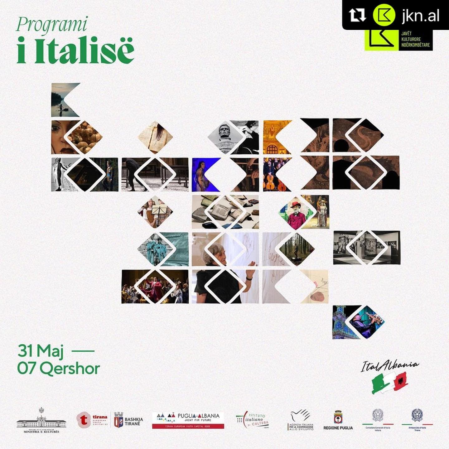 Nga 31 maj deri në 7 qershor/ Nis Java Kulturore e Italisë