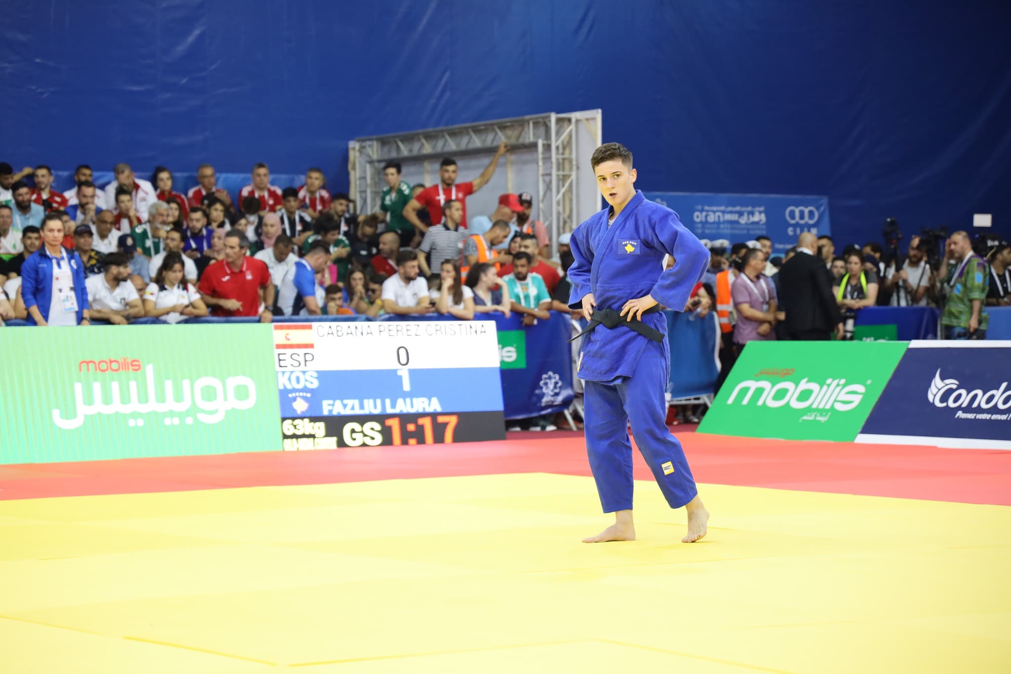 Medalja e dytë e artë për Kosovën, xhudistja Laura Fazliu triumfon në “Oran 2022”