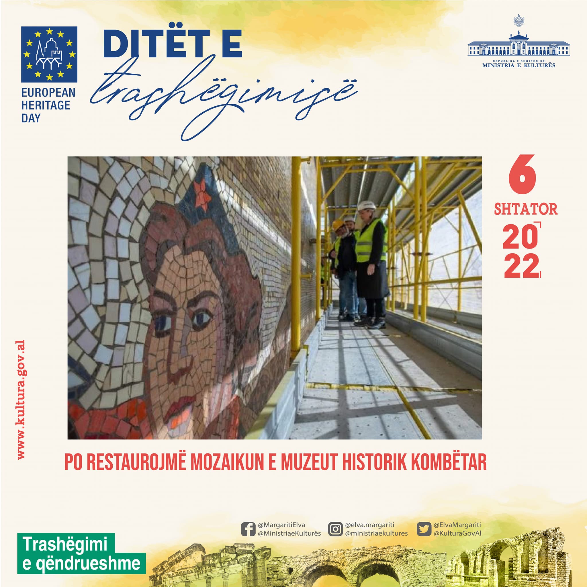Muaji i Trashëgimisë/ Margariti: Drejt përfundimit restaurimi i mozaikut të Muzeut Kombëtar