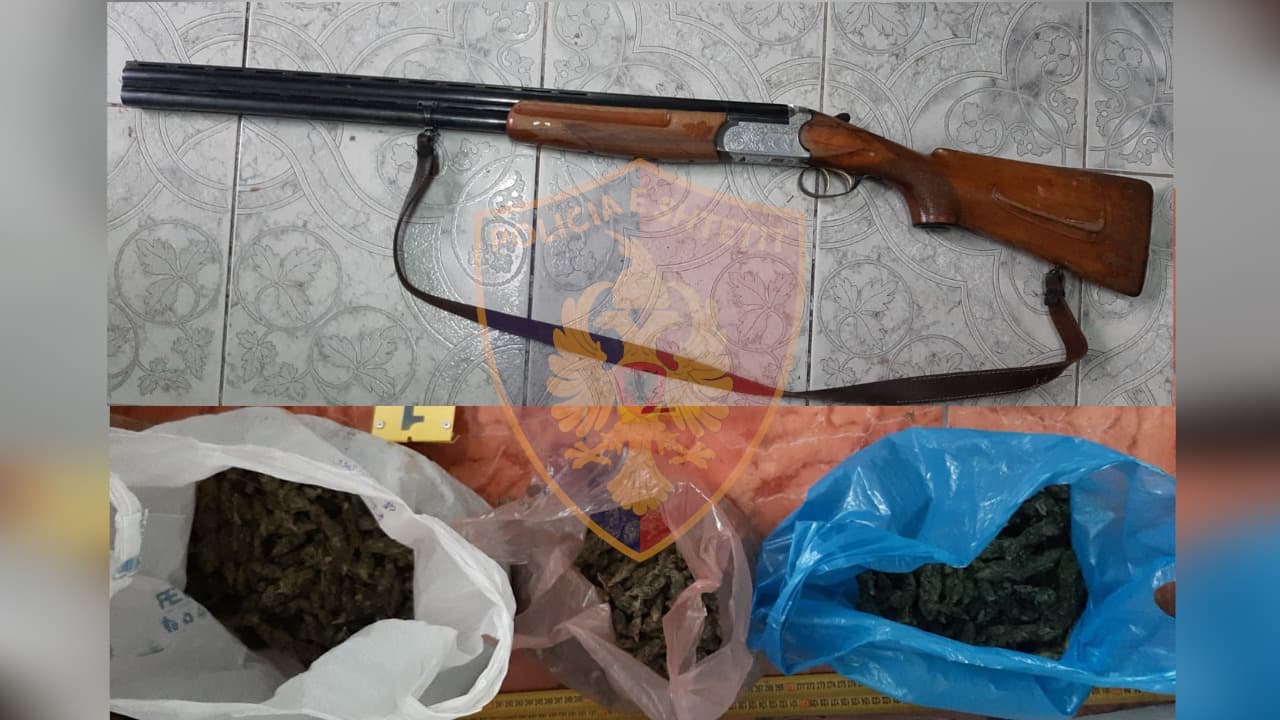 Sekuestrohet 3.3 kg kanabis në Dibër, gjendet dhe një armë/ Tre persona në kërkim