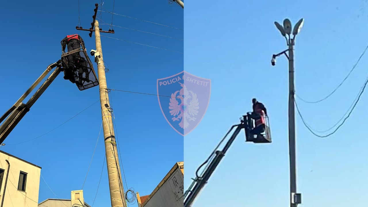 Policia në Shkodër çmonon 21 kamera të vendosa në shtyllat elektrike nga grupet kriminale