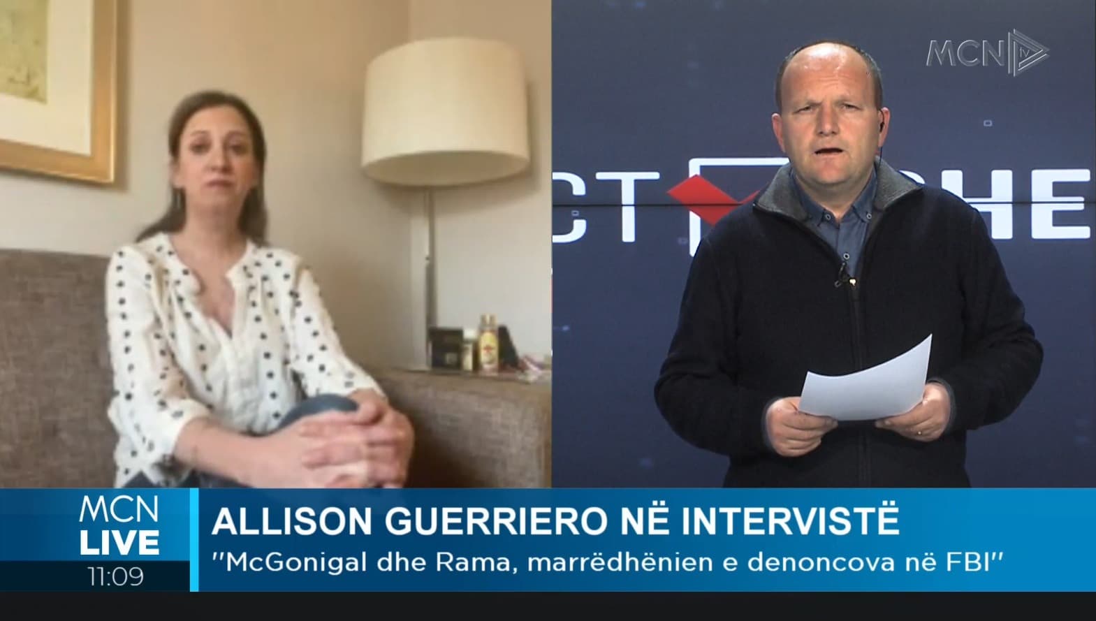 Ish e dashura e McGonigal intervistë për FactCheck: Denoncova marrëdhënien e tij me Ramën, FBI nuk më mori si dëshmitare