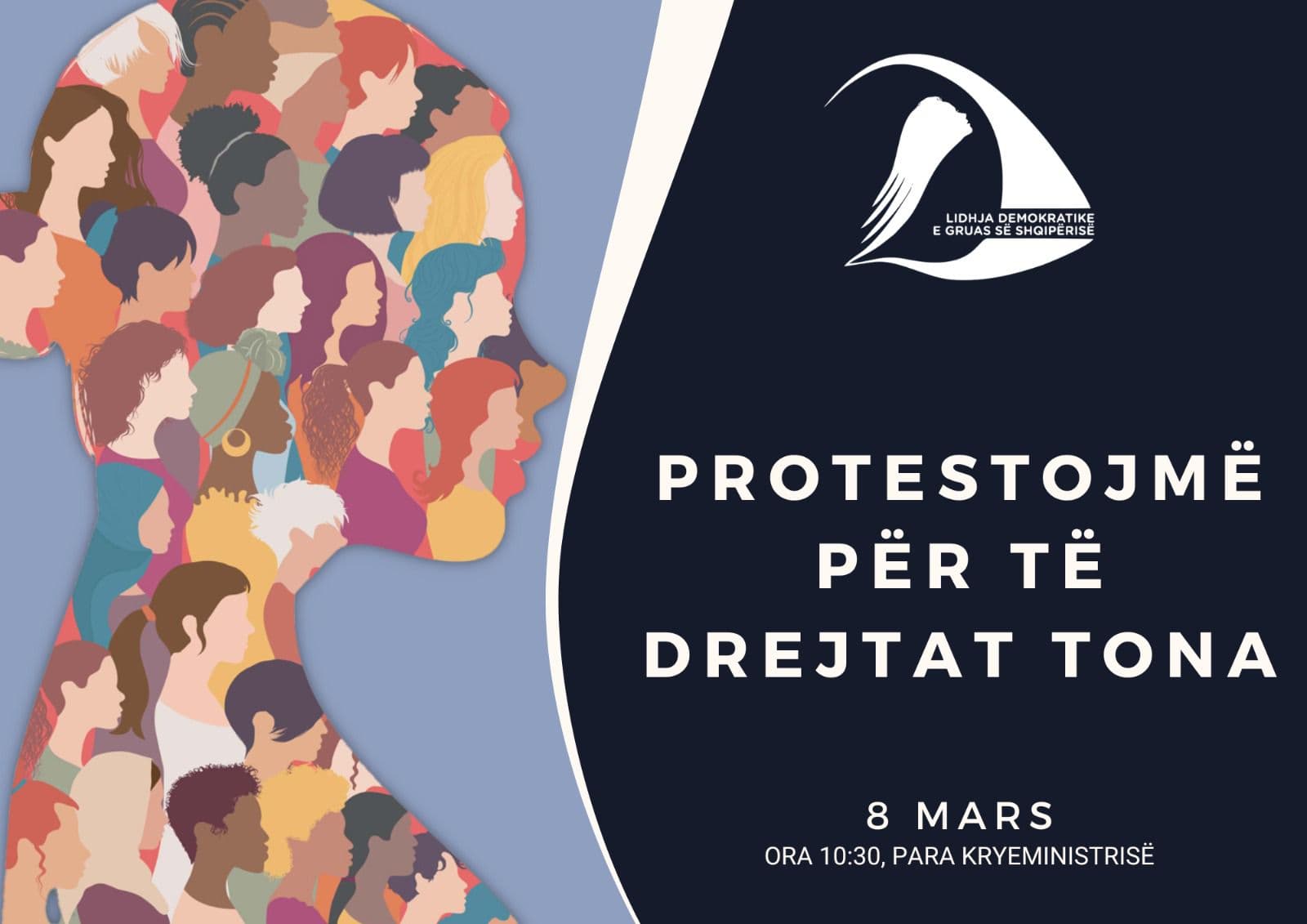 LDGSH protestë para Kryeministrisë në ditën e gruas