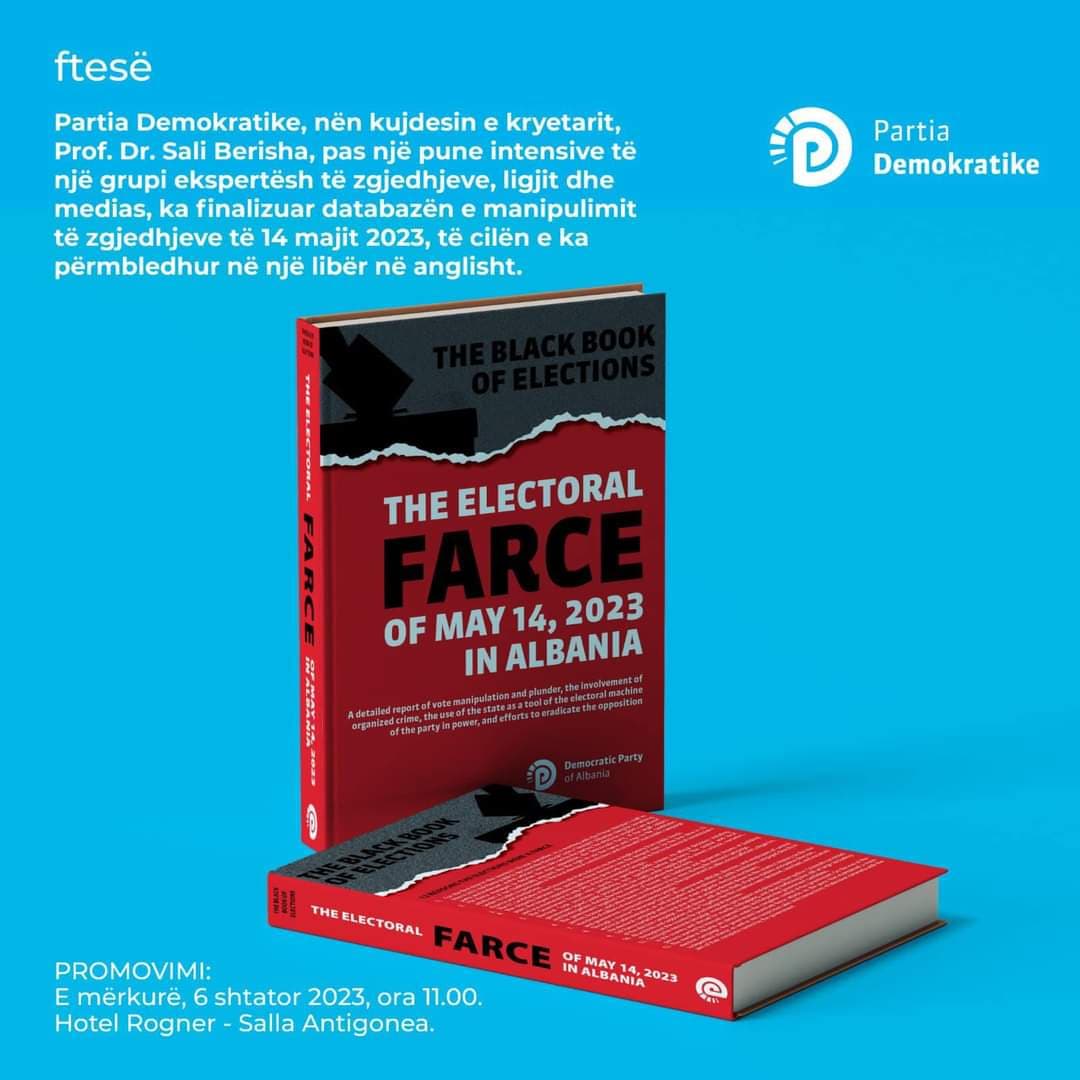 Partia Demokratike gati “Librin e zi” të zgjedhjeve të 14 majit