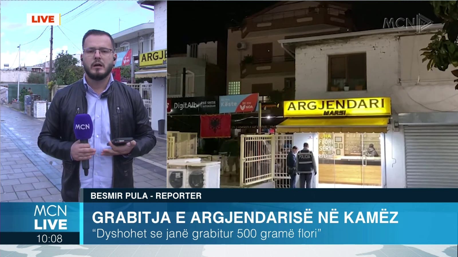 “Duart lart, se iu vrava”/ Grabitja me armë e argjendarisë në Kamëz, 200 metra larg komisariatit (VIDEO)