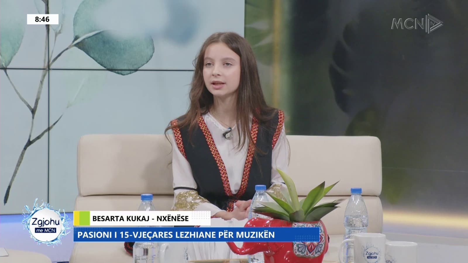 ‘Zgjohu me MCN’/15-vjeçarja lezhiane Besarta Kukaj shpjegon pasionin e saj për vallen dhe këngën
